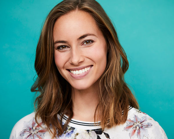 woman smiling