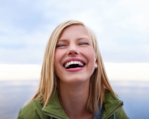 woman smiling